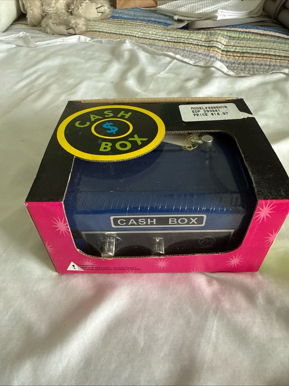 Unbranded Blue Kids Cash Box with Lock